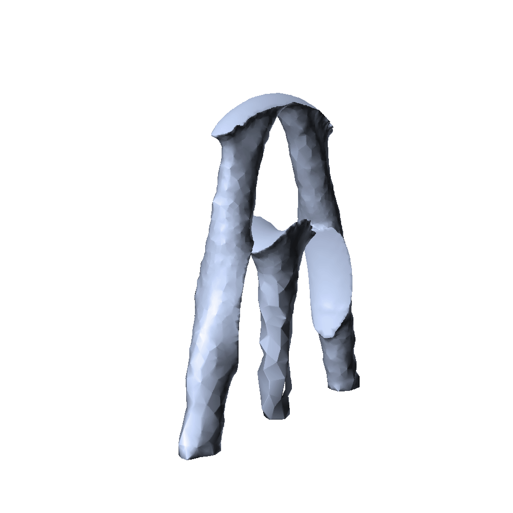 Optimized U-shaped tube support without Dirichlet contact conditions