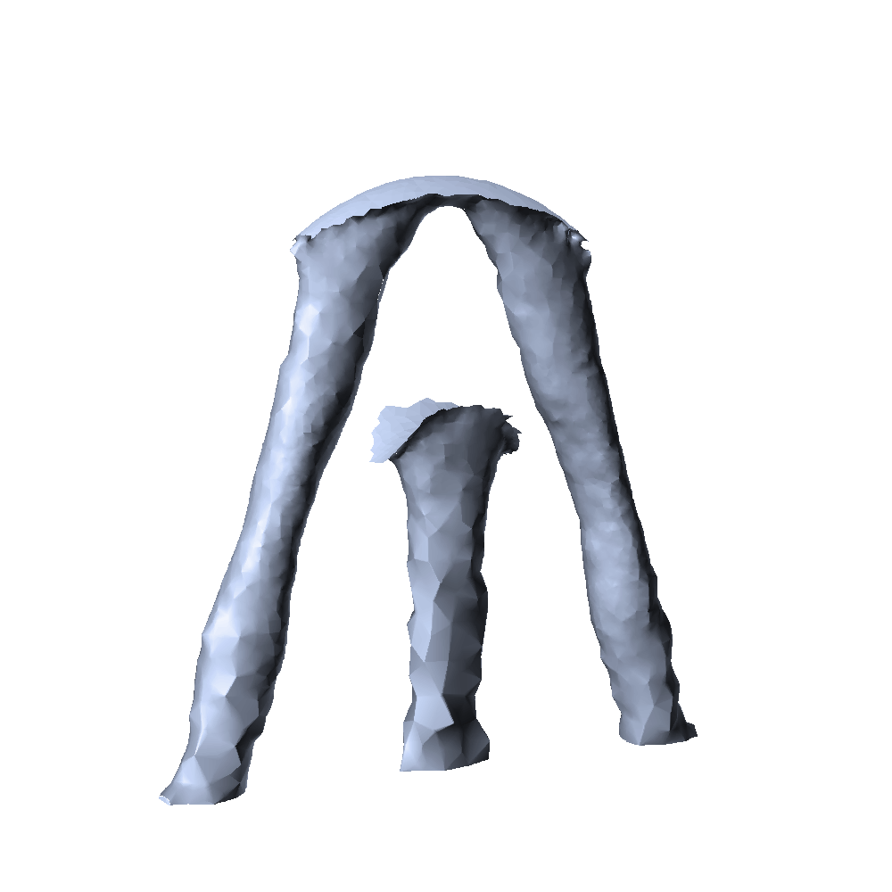 Penalized optimized support separated from the U-shaped tube