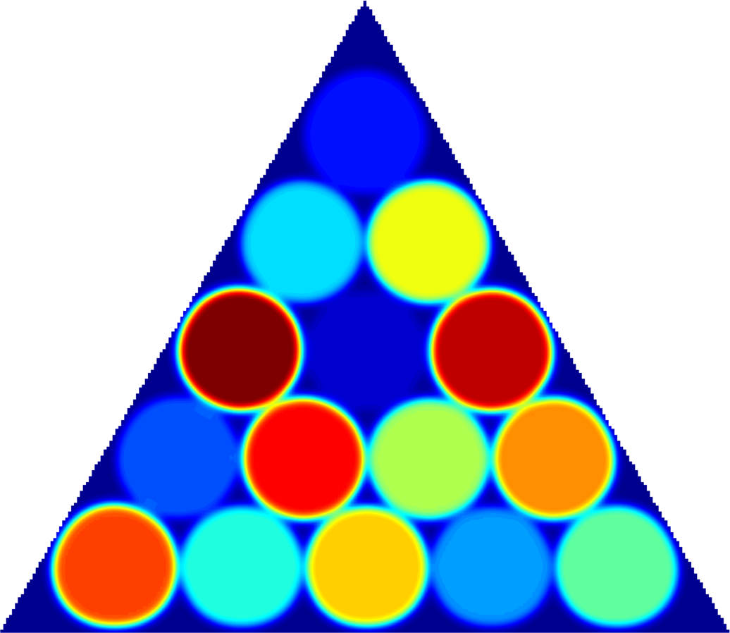 Optimal packing of 15 circles in an equilateral triangle