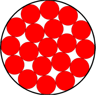 Optimized packing of 19 circles in a disk