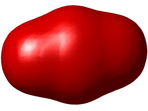 Three-dimensional optimizer for the fifth eigenvalue under perimeter constraint
